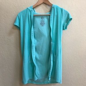 Wonder Nation Teal Hooded Swim Coverup